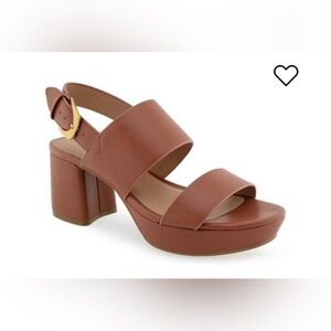 Aerosoles Comfortable Women's Sandal in Light Brown Genuine Leather